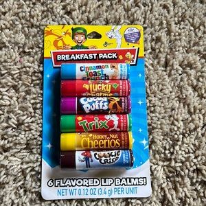 BNWT unique & hard-to-find General Mills Breakfast Cereal lip balm 6-pack!!